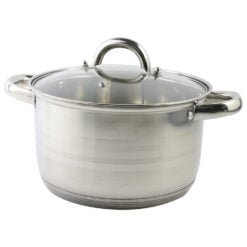 Oala din inox cu capac de sticla 4.4 L