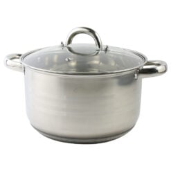 Oala din inox cu capac de sticla 5.9 L