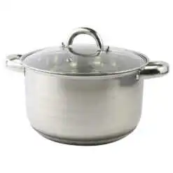 Oala din inox cu capac de sticla 5.9 L