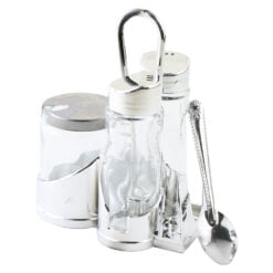 Set solnita si pipernita cu lingurita si suport servetel