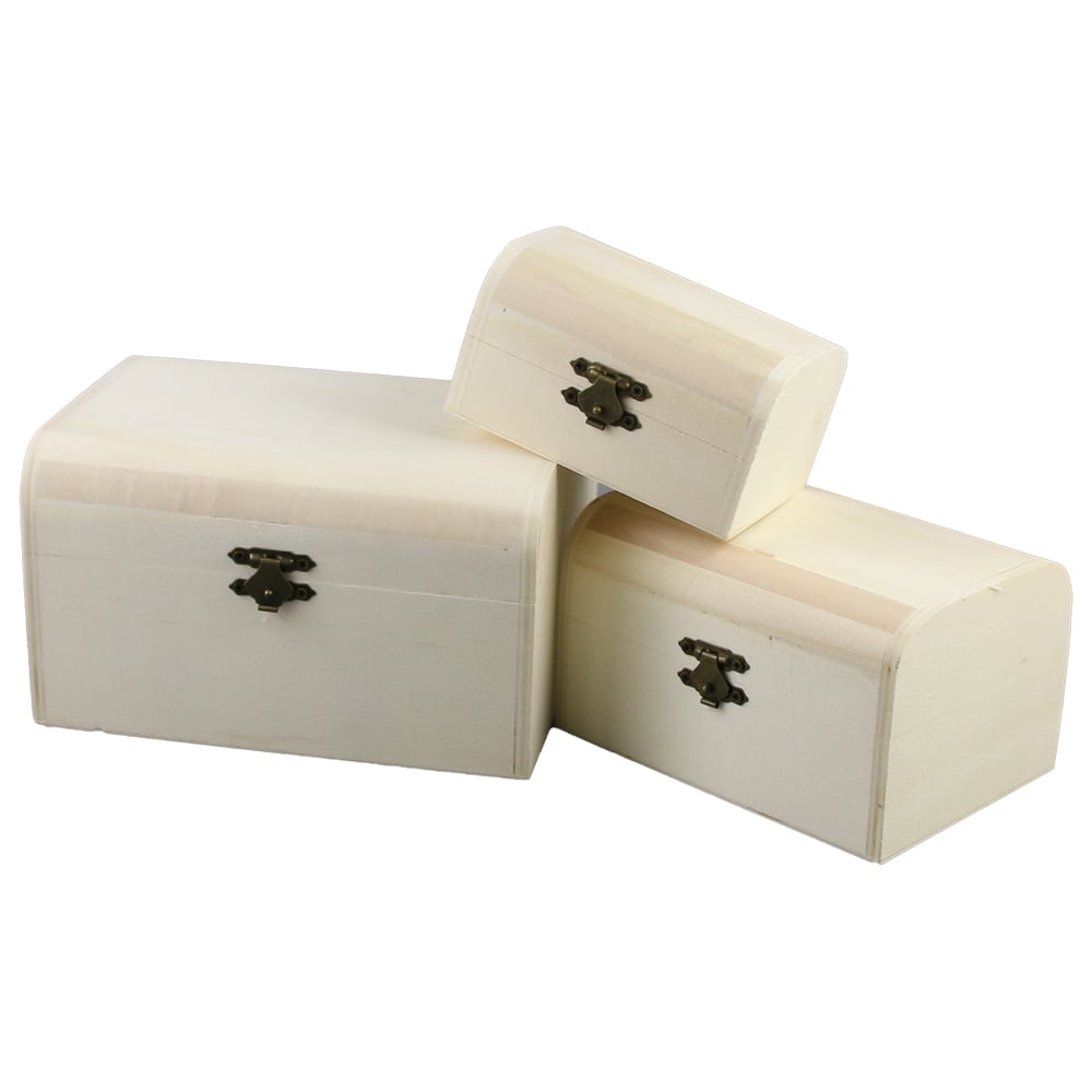 Set 3 Cutii din lemn natural Set 3 Cutii din lemn natural