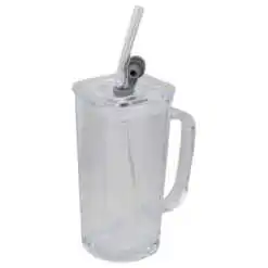 Pahar cu capac si paie