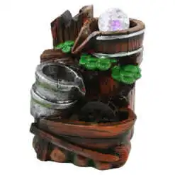 Fantana arteziana electrica cu sfera de sticla si LED-uri