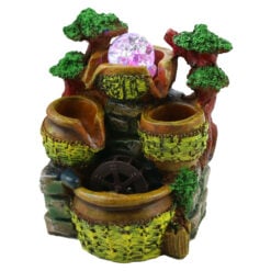 Fantana arteziana electrica cu sfera de sticla si LED-uri