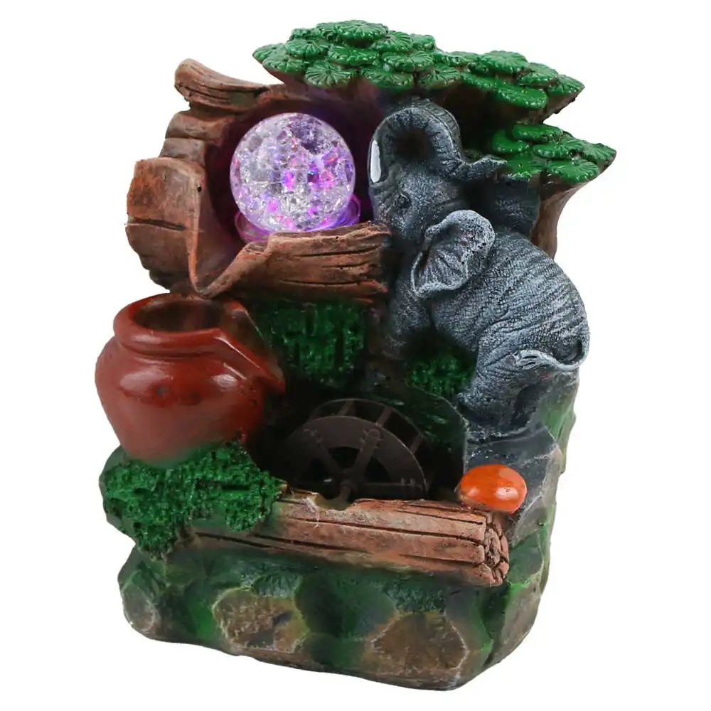 Fantana arteziana electrica cu sfera de sticla si LED-uri Fantana arteziana electrica cu sfera de sticla si LED-uri