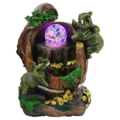 Fantana arteziana electrica cu sfera de sticla si LED-uri