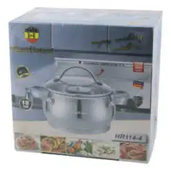 Oala cu capac din inox 18 CM