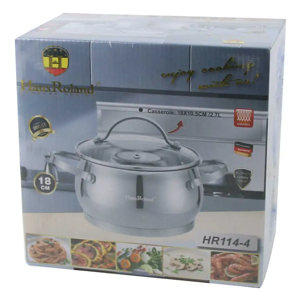 Oala cu capac din inox 18 CM Oala cu capac din inox 18 CM