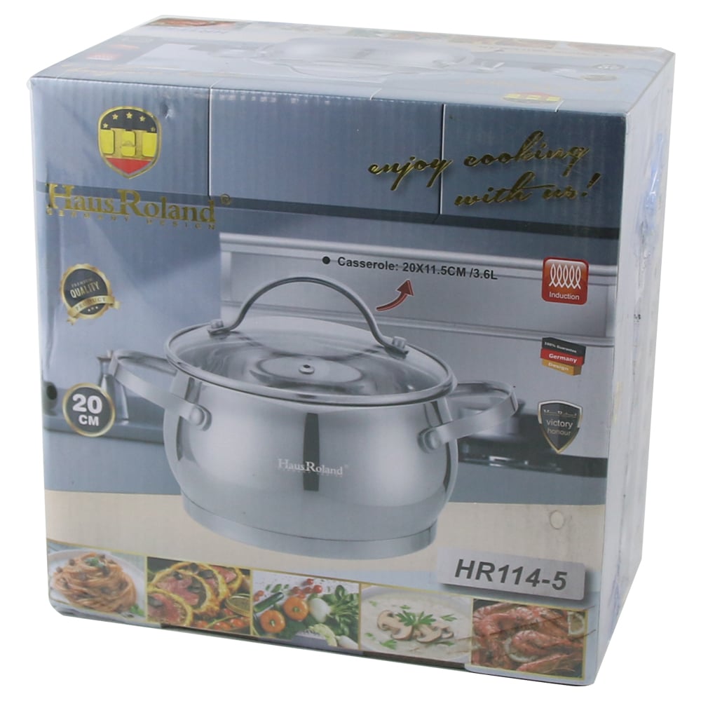 Oala cu capac din inox 20 CM Oala cu capac din inox 20 CM