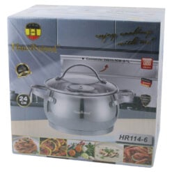 Oala cu capac din inox 24 CM