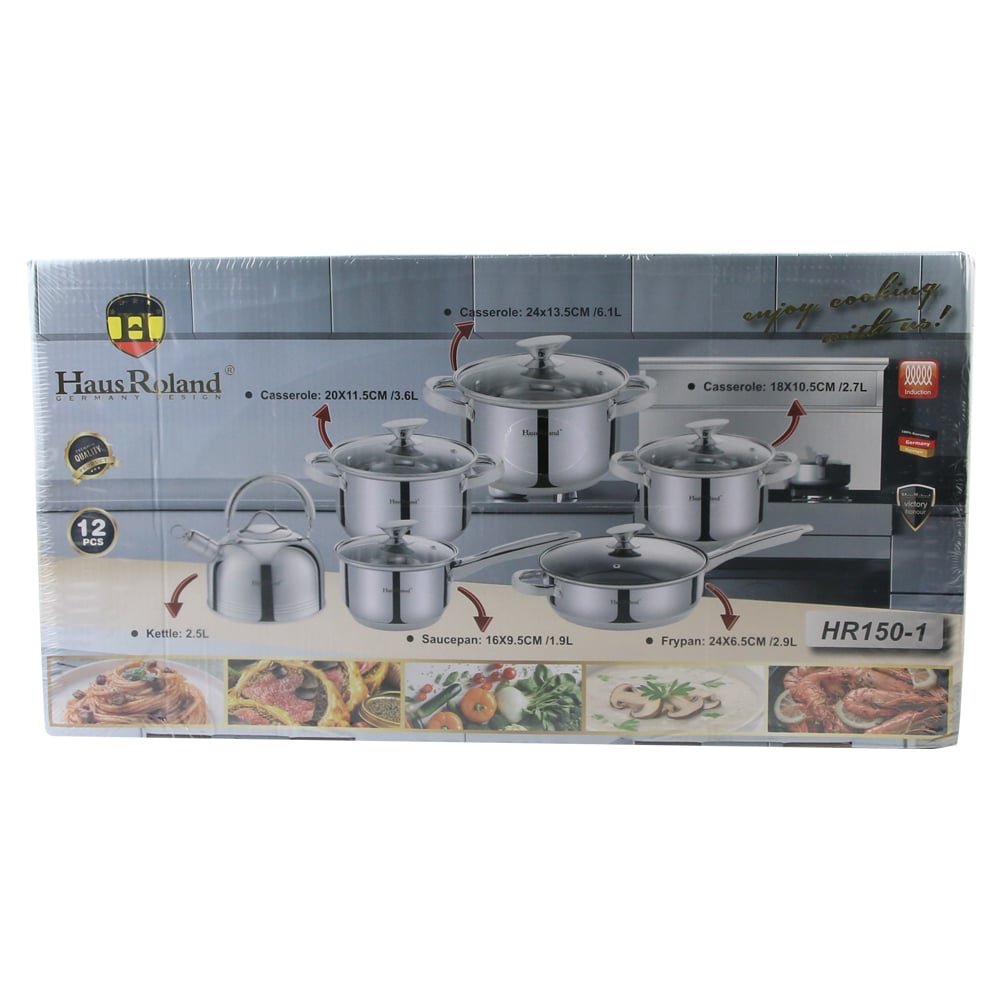Set oale din inox 12 piese Set oale din inox 12 piese