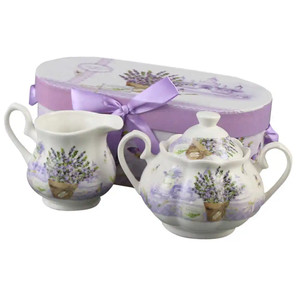 Set zaharnita si cana lapte "Lavender Passion" Set zaharnita si cana lapte "Lavender Passion"