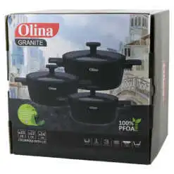 Set 3 cratite cu capac 20/22/24 CM