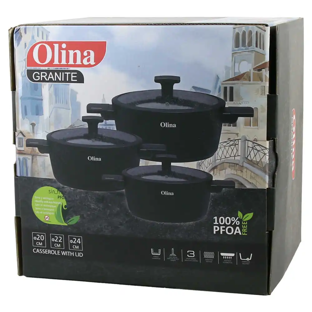Set 3 cratite cu capac 20/22/24 CM Set 3 cratite cu capac 20/22/24 CM