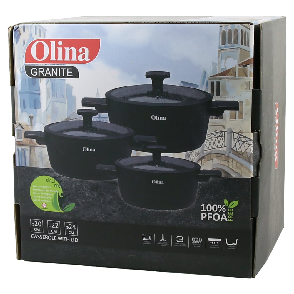 Set 3 cratite cu capac 20/22/24 CM Set 3 cratite cu capac 20/22/24 CM