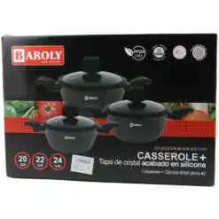 Set 3 cratite cu capac