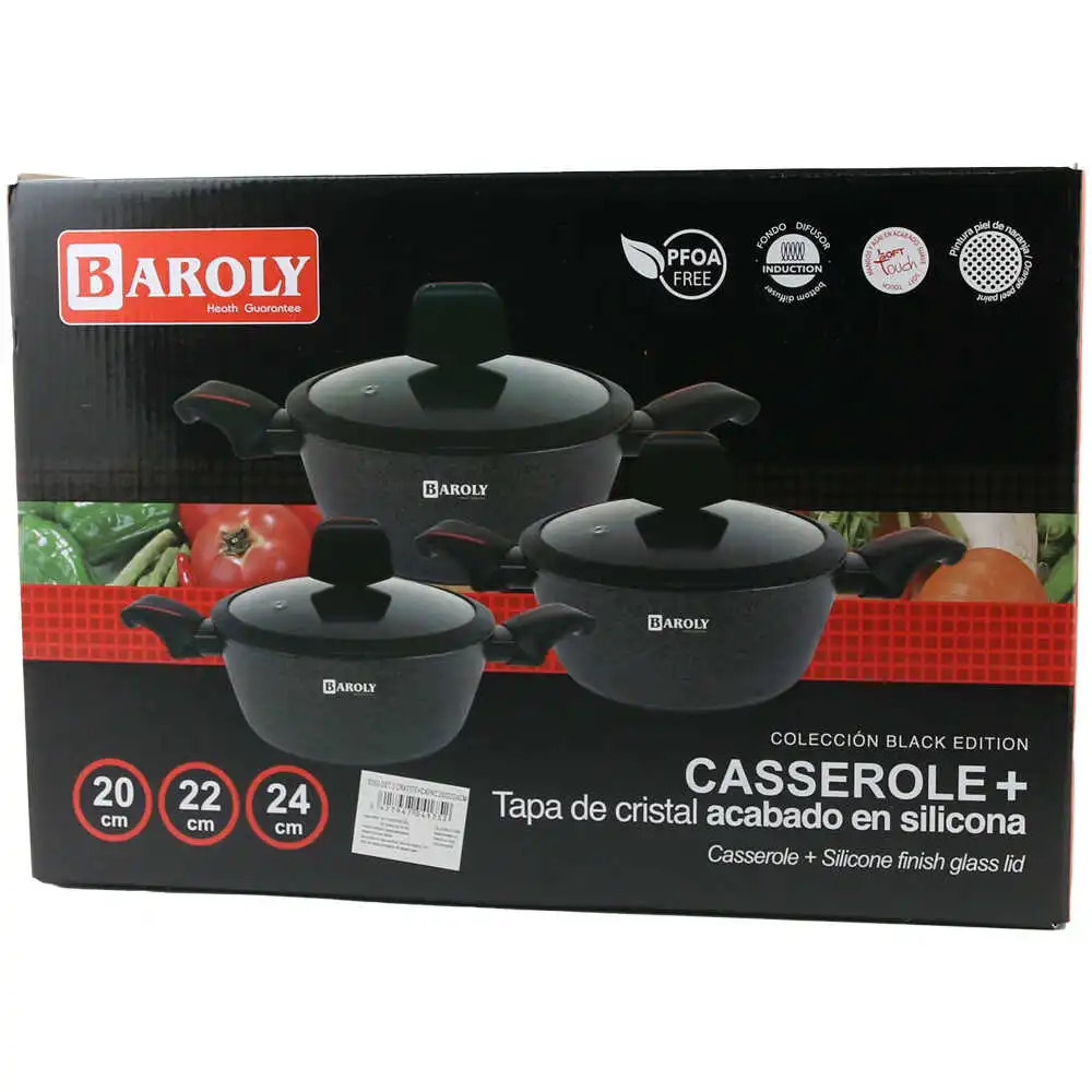 Set 3 cratite cu capac