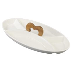 Platou din ceramica cu 4 compartimente 36x17.5 CM