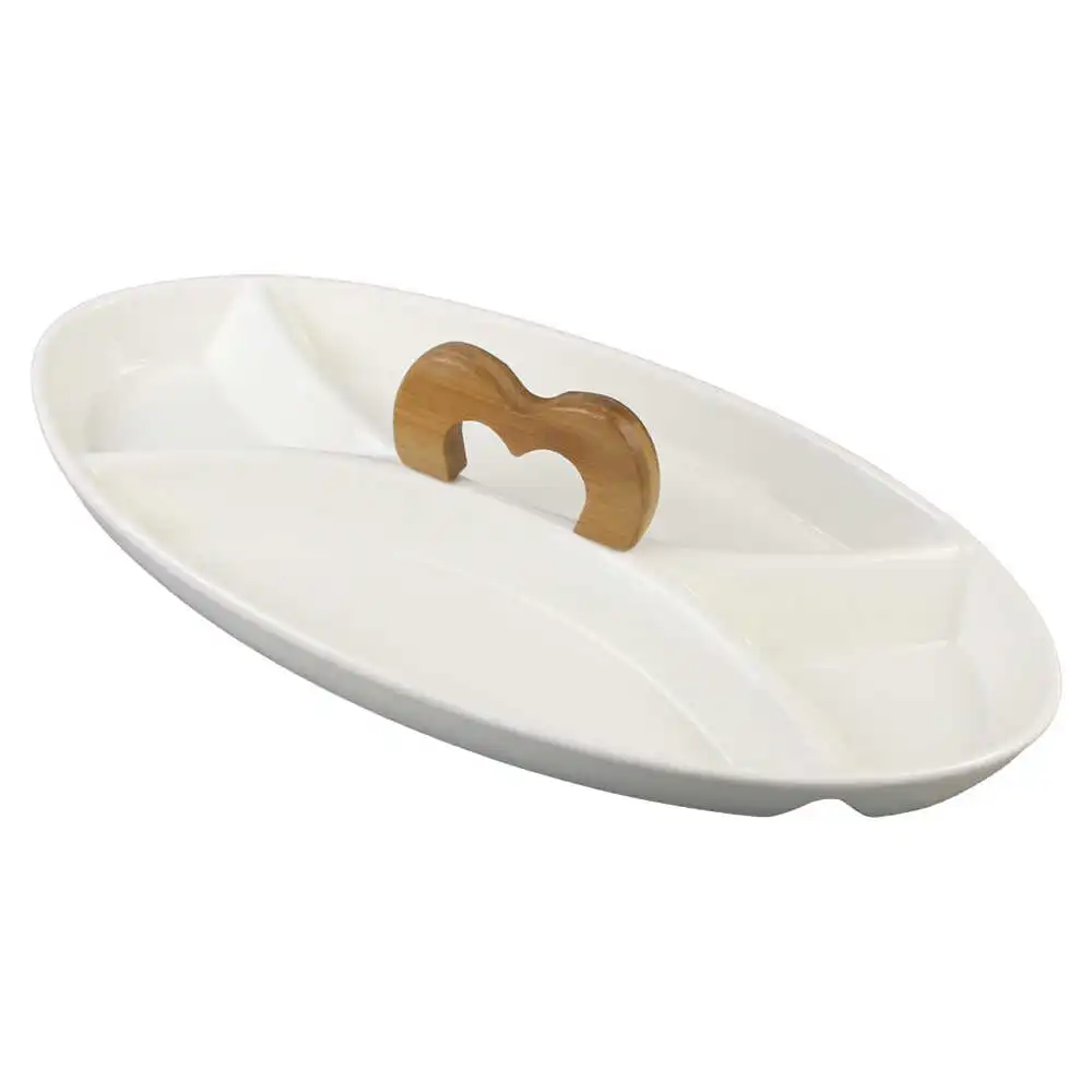 Platou din ceramica cu 4 compartimente 36x17.5 CM