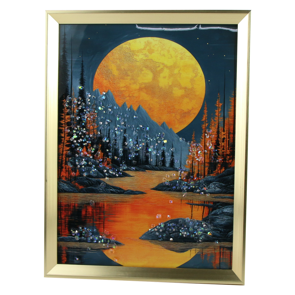 Tablou 3D cu pietricele stralucitoare 30x40 CM Tablou 3D cu pietricele stralucitoare 30x40 CM