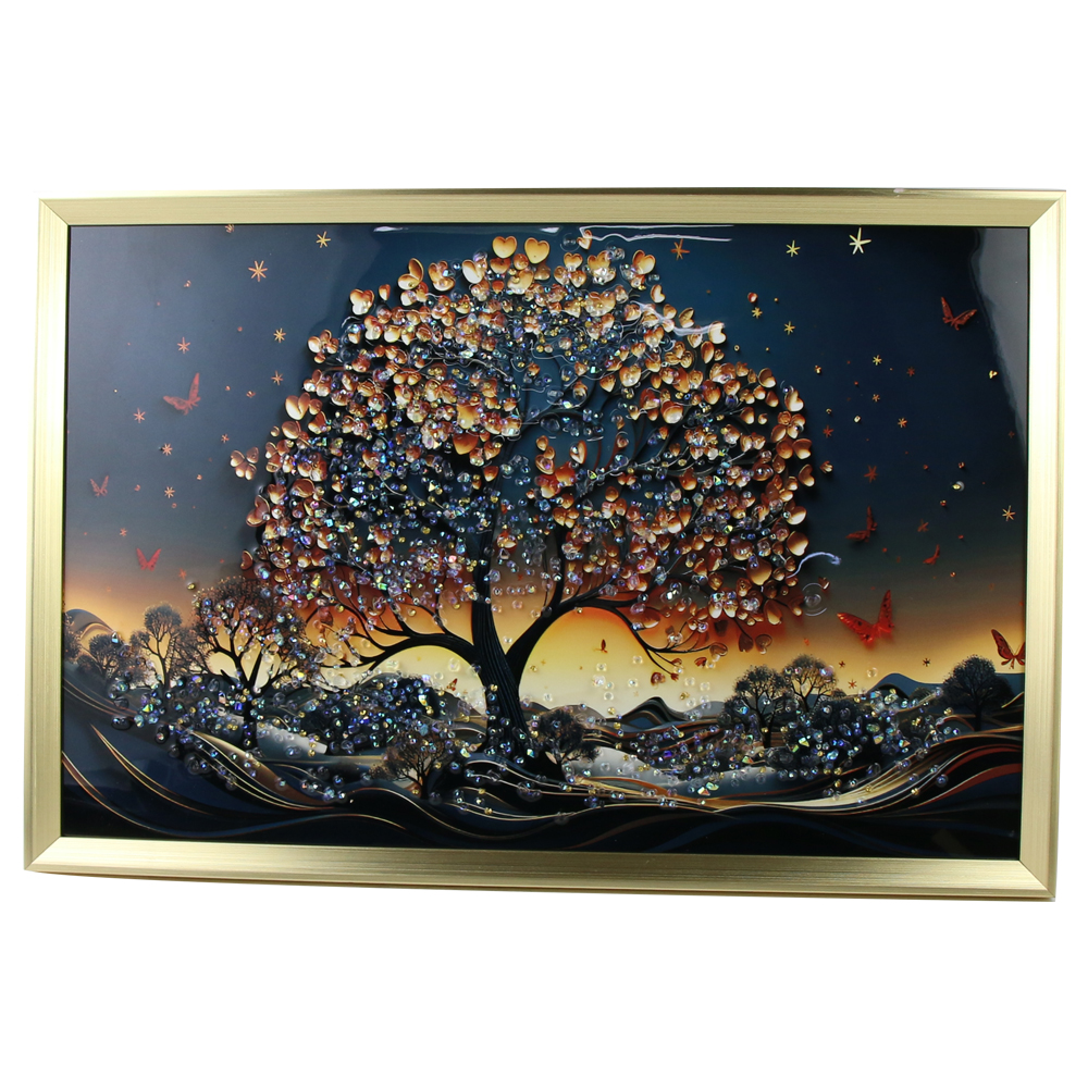 Tablou 3D cu pietricele stralucitoare 40x60 CM Tablou 3D cu pietricele stralucitoare 40x60 CM