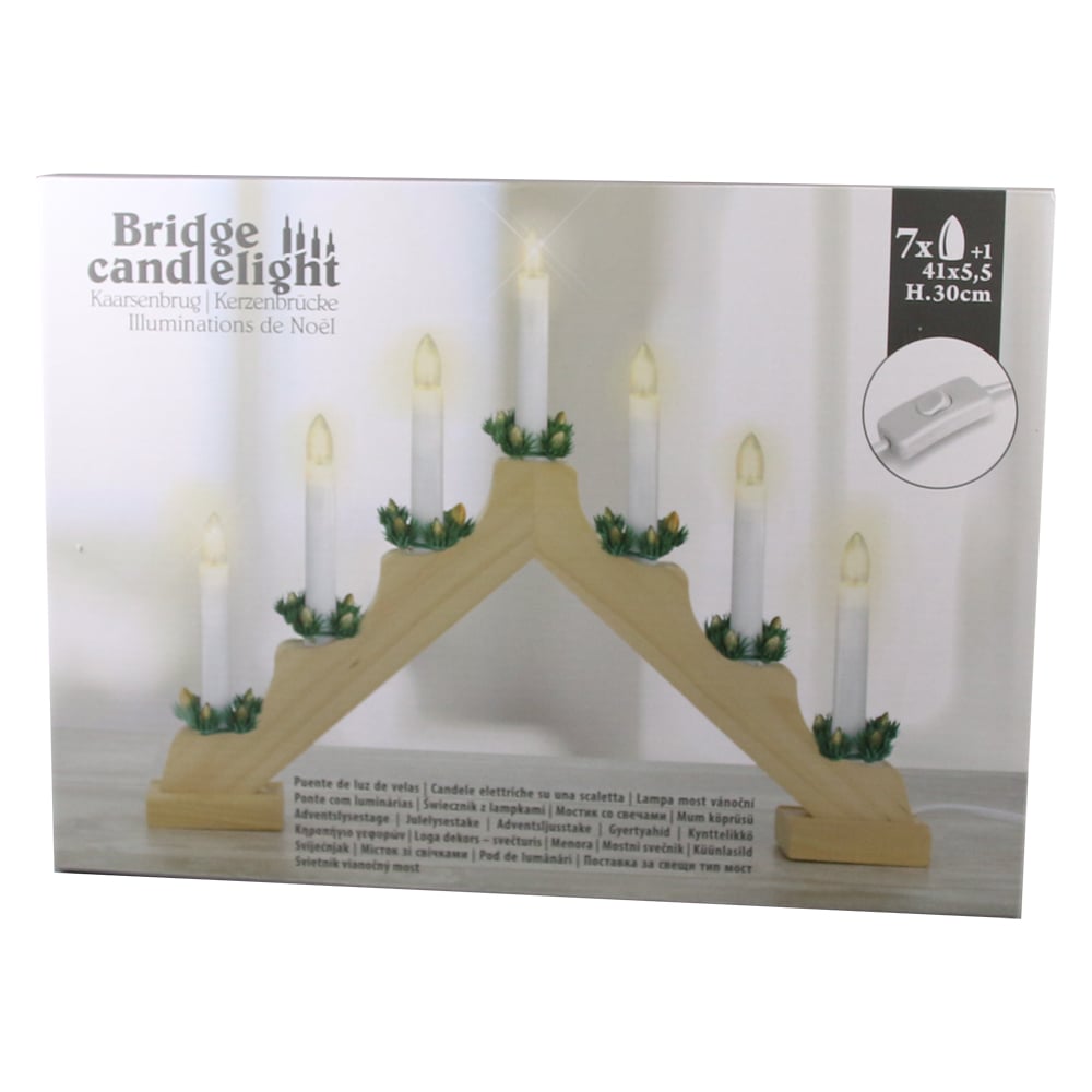 Instalatie Craciun Show cu 7 lumanari de leduri Instalatie Craciun Show cu 7 lumanari de leduri