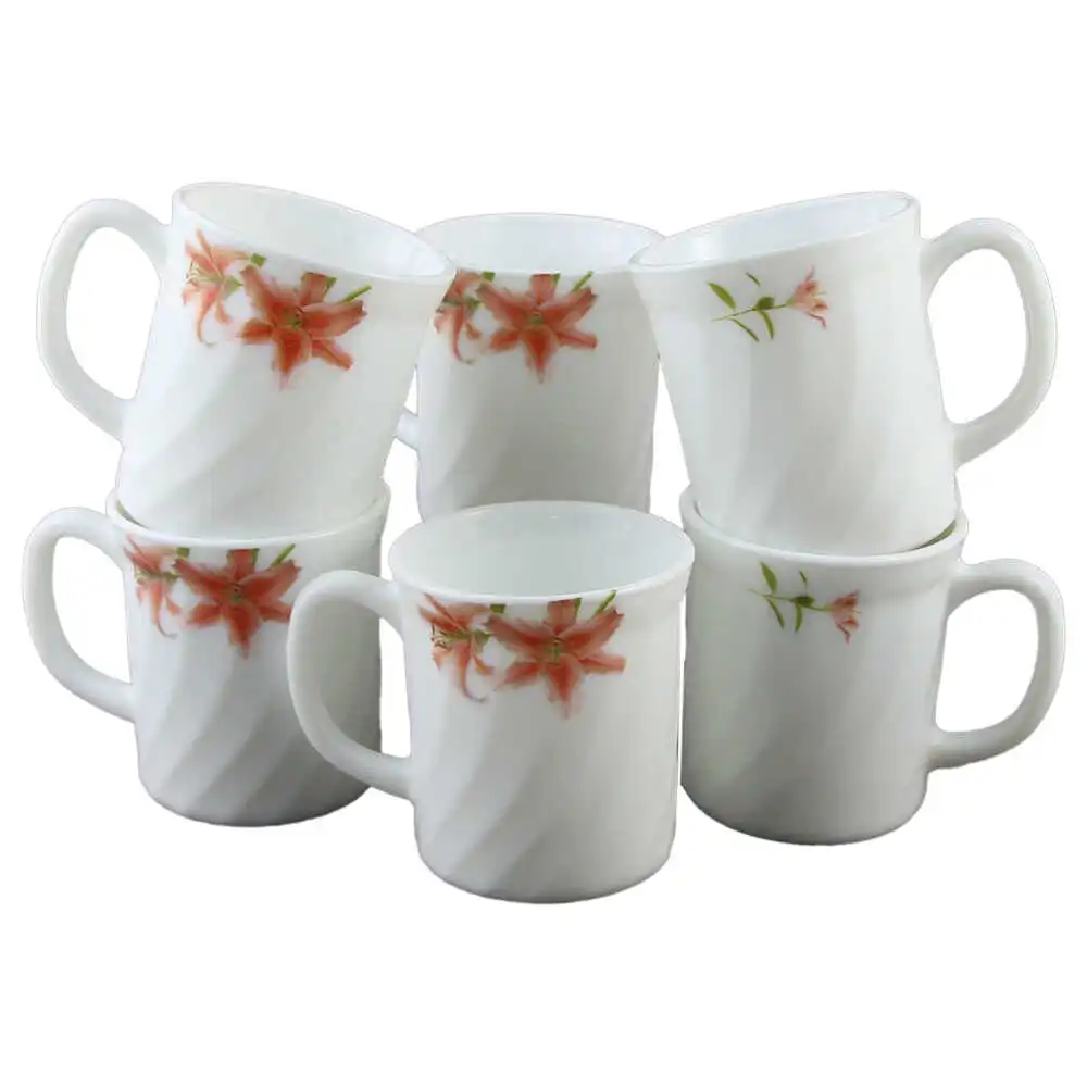 Set 6 cani din sticla opal Set 6 cani din sticla opal