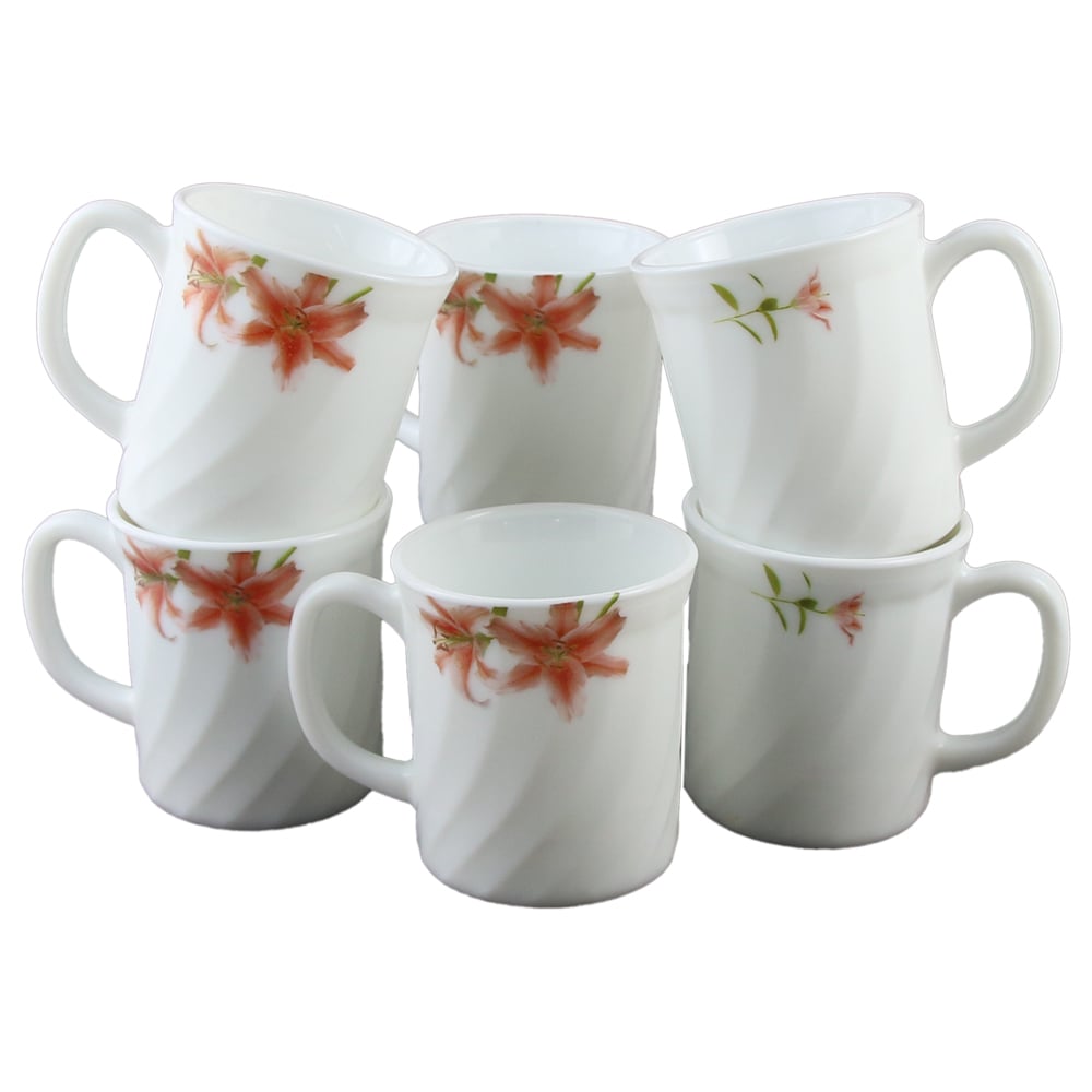 Set 6 cani din sticla opal Set 6 cani din sticla opal