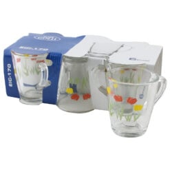 Set 6 cani din sticla