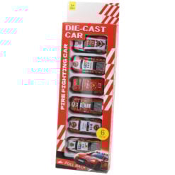 Set 6 masini cu frictiune din metal si plastic