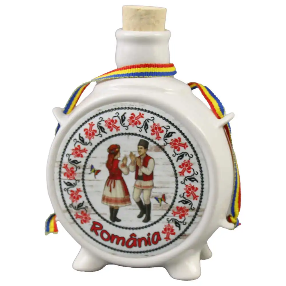 Plosca decorativa "Romania" 13 CM Plosca decorativa "Romania" 13 CM