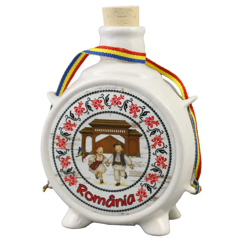 Plosca decorativa "Romania" 13 CM Plosca decorativa "Romania" 13 CM