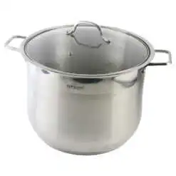 Oala din inox cu capac din sticla