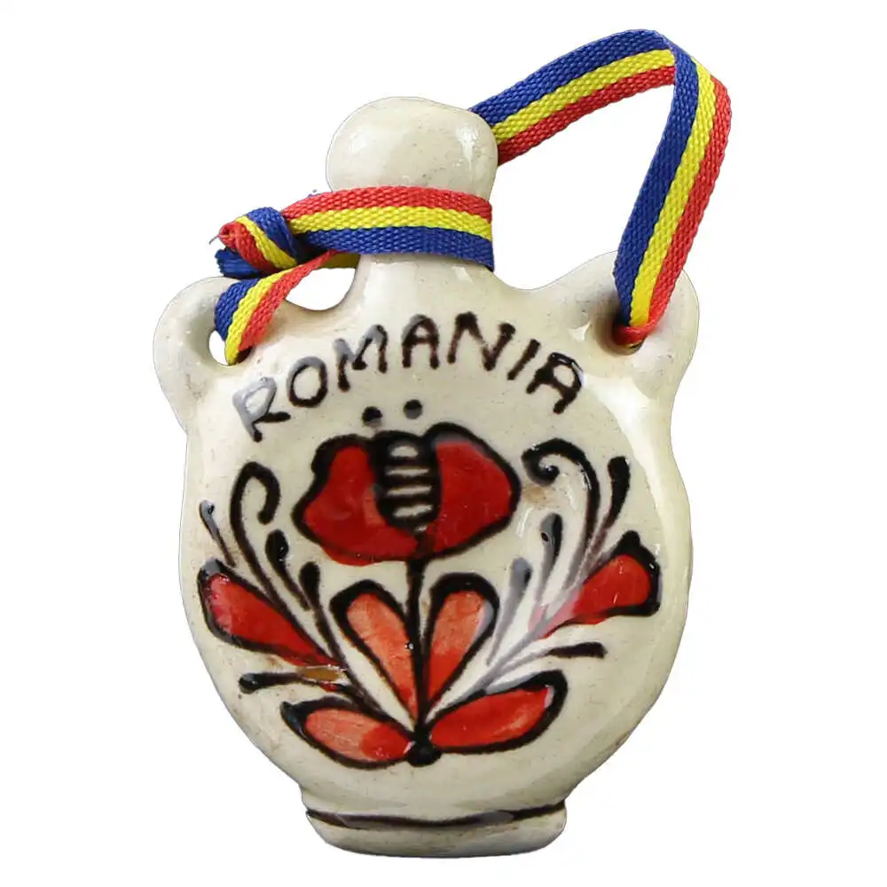 Magnet de frigider din ceramica de Corund "Romania" Magnet de frigider din ceramica de Corund "Romania"