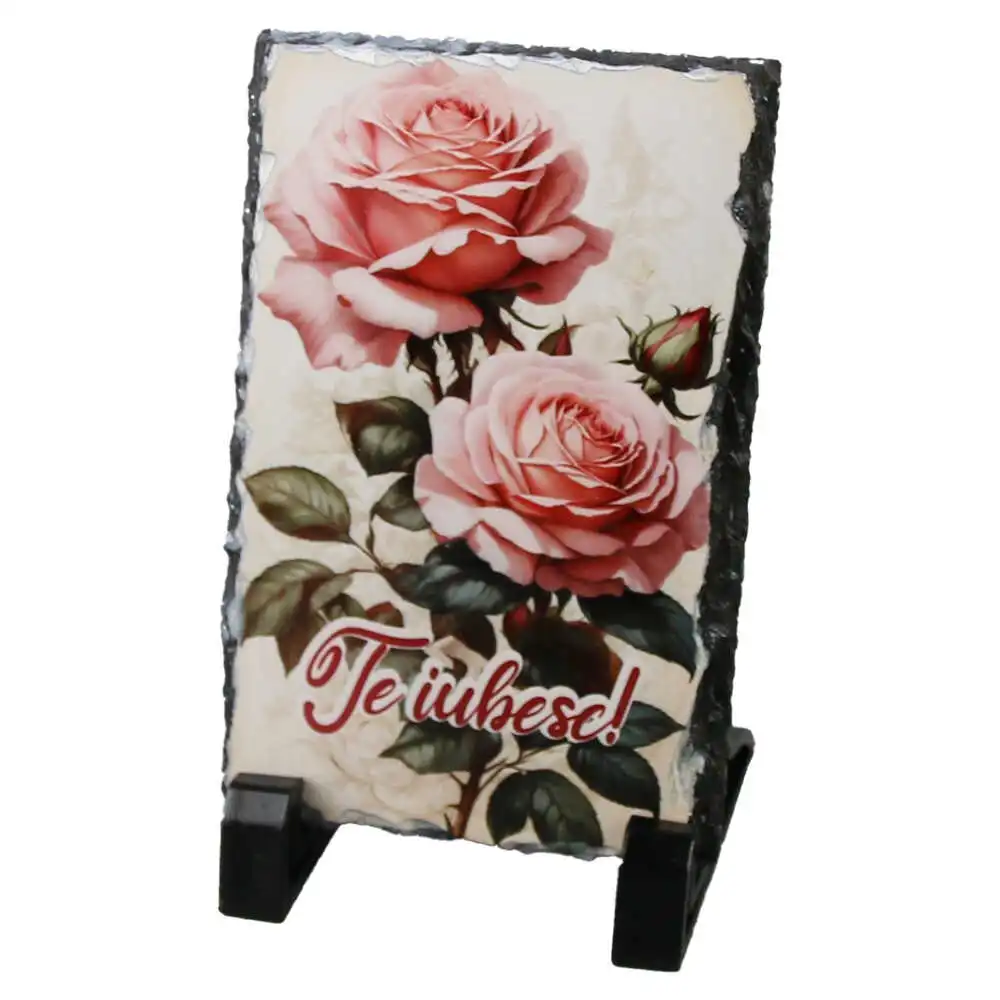 Placa ardezie "Te iubesc!" 9x14 cm Placa ardezie "Te iubesc!" 9x14 cm