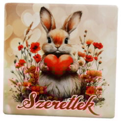 Magnet frigider ceramica "Szeretlek" 7.5x7.5 cm