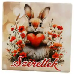 Magnet frigider ceramica "Szeretlek" 7.5x7.5 cm
