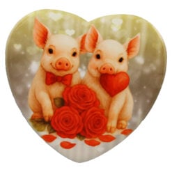 Magnet frigider ceramica inima