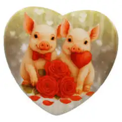 Magnet frigider ceramica inima