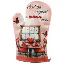 Manusa de bucatarie "Locul tau e rezervat in inima mea.."