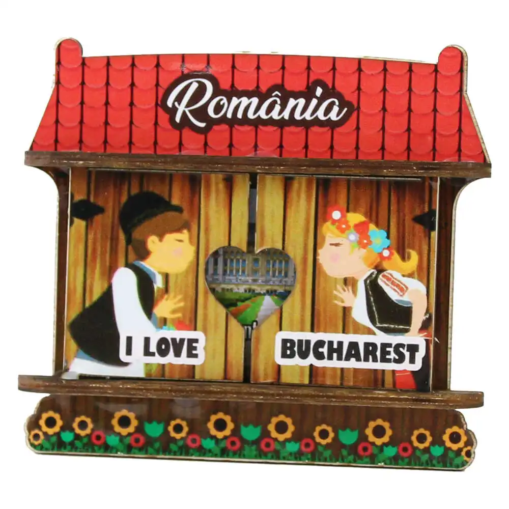Magnet frigider din lemn "I Love Bucharest" Magnet frigider din lemn "I Love Bucharest"