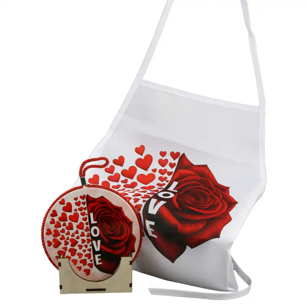 Set cadou "Love" cu suport ceramic decorativ