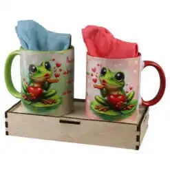 Set cadou cu 2 cani ceramice