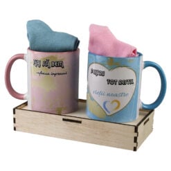 Set cadou cu 2 cani ceramice