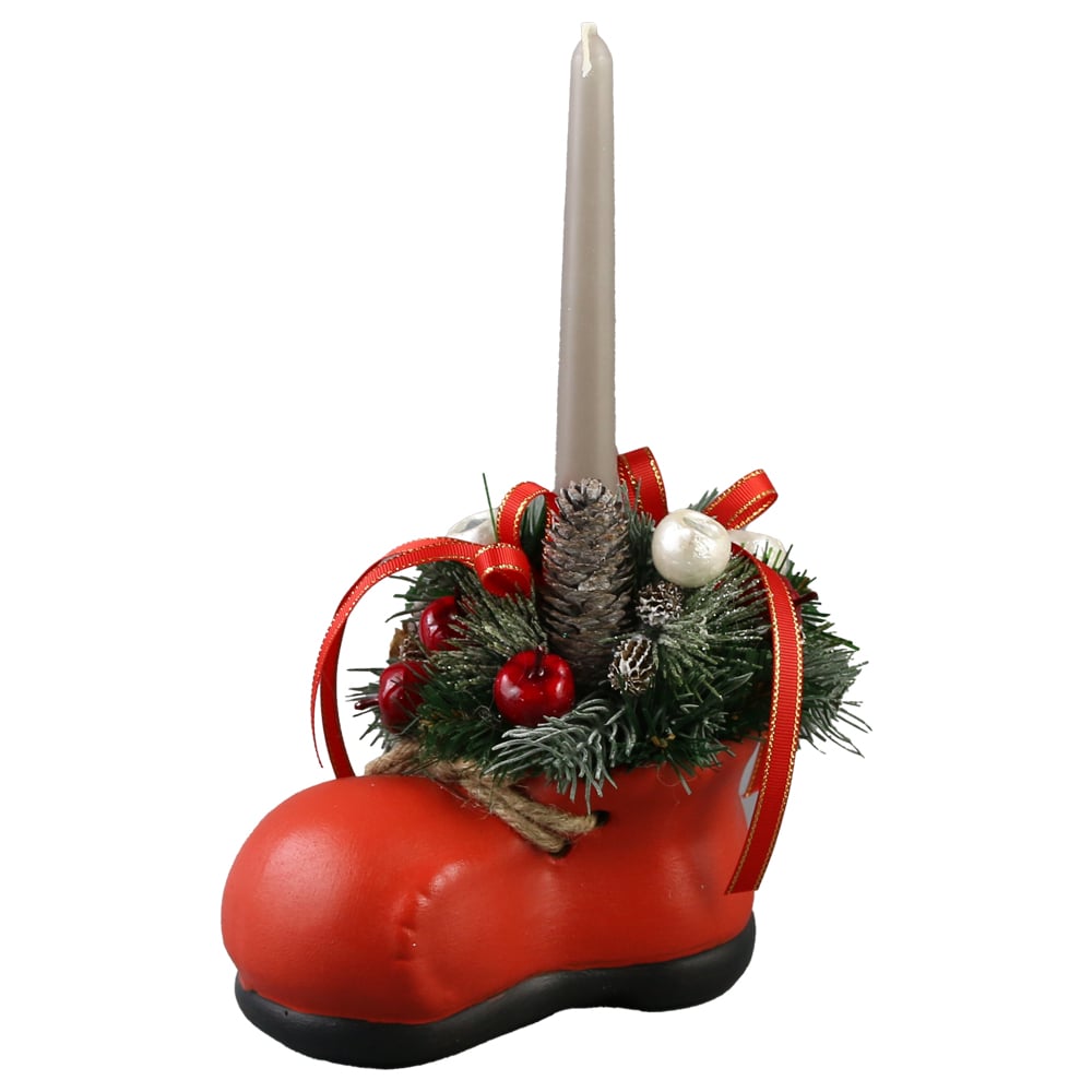 Aranjament Craciun cu bocanc ceramic 20x29 CM Aranjament Craciun cu bocanc ceramic 20x29 CM