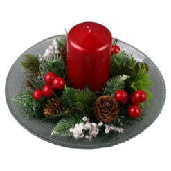 Aranjament Craciun cu lumanare 18 CM