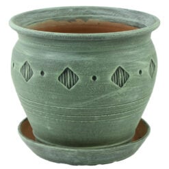 Ghiveci din ceramica cu farfurie