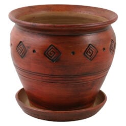 Ghiveci din ceramica cu farfurie