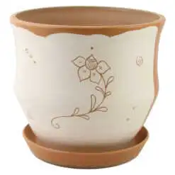 Ghiveci din ceramica cu farfurie