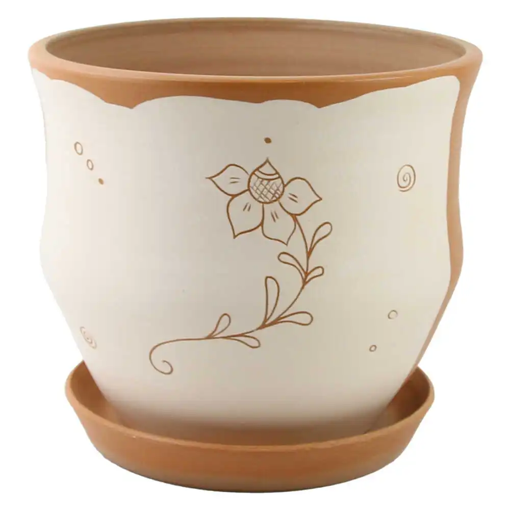 Ghiveci din ceramica cu farfurie Ghiveci din ceramica cu farfurie